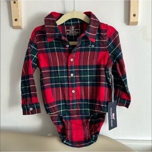 Vineyard Vines Flannel Plaid Onesie 12-18 Months
